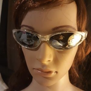 Sunglasses Womens Clear Plastic Glitter Glasses